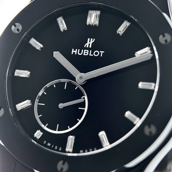 Hublot Classic Fusion Ceramic Black Dial 45mm Manual Wind Men’s 515.CS.1270.VR - Picture 2 of 9